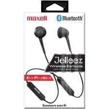 Maxell 198018 Jelleez Earset - Wireless - Bluetooth - Earbud - Black