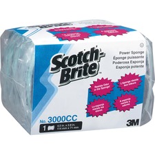 3m 3000/02/28 Scotch-brite Power Sponges - 0.7 Height X 4.5 Width X 2.