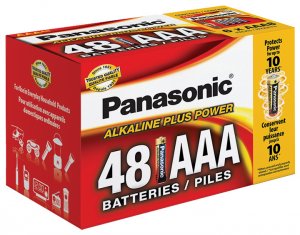 Panasonic LR03PA48PC Alkaline Size Aa Plus Power 1 Box  48 Batteries B