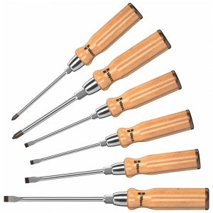 Wera 05018251001 Wooden Handle Screwdriver Series (5 Piece Set)