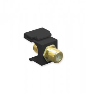 Cablesys ICC-IC107B5GBK Module- F-type- Gold Plated- Black