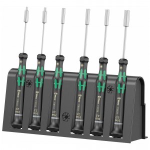 Wera 05118158001 Metric Precision Micro Nutdriver Set And Rack (6-piec