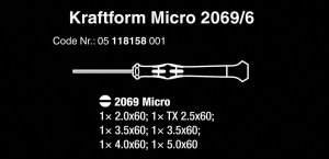 Wera 05118158001 Metric Precision Micro Nutdriver Set And Rack (6-piec