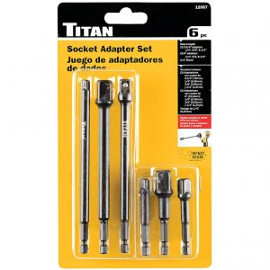 Titan 12087 Tool 6 Pc Socket Adapter Set