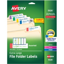 Avery PP4502 Averyreg; Extra-large File Folder Labels - Permanent Adhe