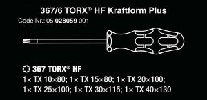 Wera 05028059001 Torx Screwdriver Set With Rack (6-piece Set)