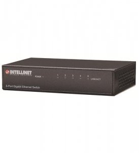 Intellinet 530378 Gigabit 5 Port Switch- Desk- Metal