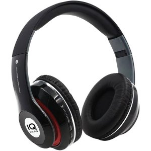 Iq IQ-130BT- BLK Bluetooth Over-ear Headphones With Microphone (black)