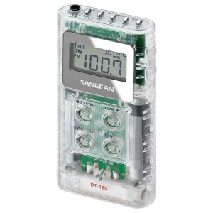 Sangean DT-120 CLEAR Pocket Am And Fm Digital Radios (clear) Sngdt120c