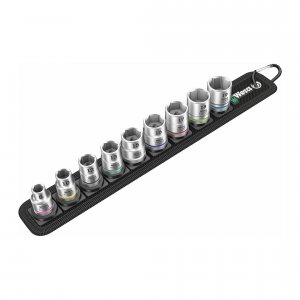 Wera 05003973001 Metric Socket Set On Storage Belt - 38 Drive (9 Piece