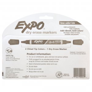 Dymo 1944655 Expo Dual Ended Dry-erase Markers: Assorted Colors W Blac