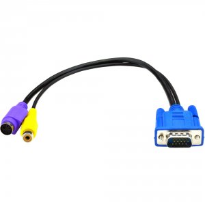 Black AVS-CBL-VG-CV Adapter Cbl Vga To Comosite  Svideo