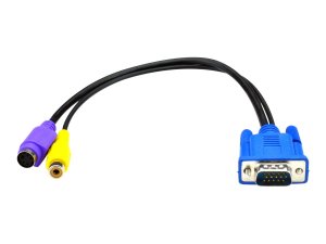 Black AVS-CBL-VG-CV Adapter Cbl Vga To Comosite  Svideo