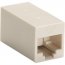 Black FM507-R2 Cat5e Coupler, Straight-pinned, Unshield