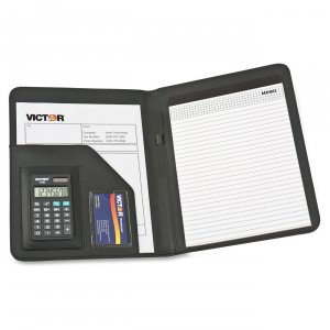 Victor VCT1135BK Victor Letter Portfolio - 8 12 X 11 - Faux Leather - 