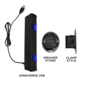 Generic GGSVUSB200BLWS Led Speaker Clip-on Sound Bar (blue)