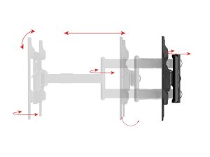 Monoprice 40107 Full-motion Tv Wall Mount For 40 To 75 Inch Screens