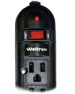 Weltron WSP-600PLF-10BK 6-outlet Surge Protector Power Strip 10f