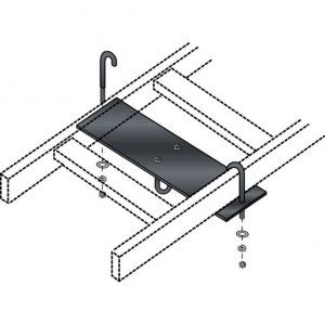 Black RM653-R2 Ladder Rack Rack-to-runway Mounting Plat