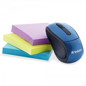 Verbatim 97471 Wireless Mini Travel Optical Mouse - Blue - Radio Frequ