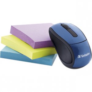 Verbatim 97471 Wireless Mini Travel Optical Mouse - Blue - Radio Frequ