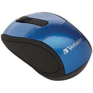 Verbatim 97471 Wireless Mini Travel Optical Mouse - Blue - Radio Frequ