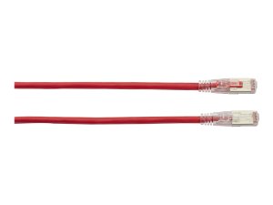 Black C6APC80S-RD-10 Gigatrue 3 Cat6a Patch Cord Red 10ft