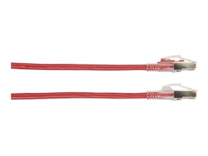 Black C6APC80S-RD-10 Gigatrue 3 Cat6a Patch Cord Red 10ft