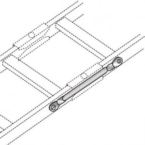 Black RM865 Ladder Rack Grounding Kit