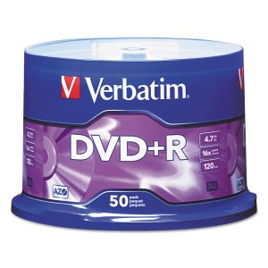 Verbatim 95037 Azo Dvd+r 4.7gb 16x With Branded Surface - 50pk Spindle