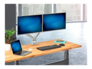 Monoprice 33536 Workstream By  Dual Monitor Adjustable Gas Spring Desk