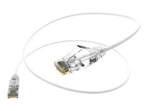 Unirise CS6-02F-WHT 2ft Cat6 Clearfit Slim Patch Cable White