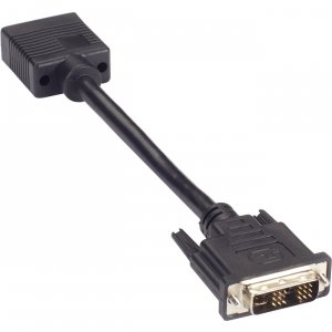 Black VA-DVII-VGA Video Adapter Dvi-i To Vga