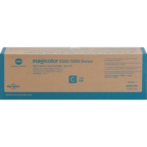 Original Konica A06V433 Toner Cartridge - Laser - 12000 Pages - Cyan -