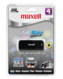 Maxell 503101 4gb Usb Black Slider Usb-204bk