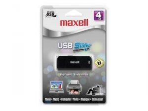 Maxell 503101 4gb Usb Black Slider Usb-204bk