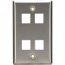 Black WP373 Stainless Steel Wallplate, Keystone, Sin