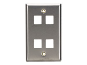 Black WP373 Stainless Steel Wallplate, Keystone, Sin