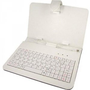 Worryfree WHT-KEY-7 7in White Micro Usb Keyboard