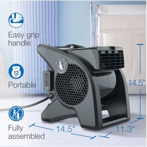 Lasko U15617 Pro-performance Pivoting Blower Utility Fan