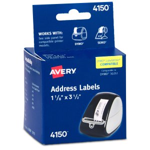 Avery CW20404 Avery Labels For Dymo Labelwriter Thermal Printers (1-18