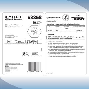 Kimberly KCC 53358 Kimtech N95 Pouch Respirator - Niosh-approved - Bre