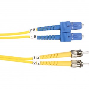 Black FOSM-005M-STSC Fiber Patch Cable 5m Sm 9 Micron St To S