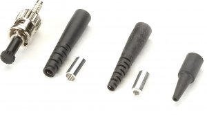 Black FOT203-R2 Fiber Optic Connector, Ceramic Ferrule,