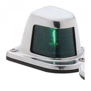 Attwood 66319G7 Attwood 1-mile Deck Mount, Green Sidelight - 12v - Sta