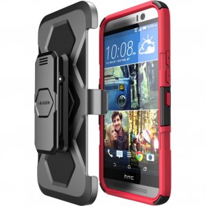 I M9-PRIME-RED Htc One M9 Prime Holster Case - Red