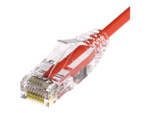 Unirise CS6A-07F-RED Clearfit Slim 28awg Cat6a Cable Red 7ft