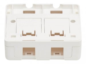 Tripp N082-002-WH Surface Mount Box For Keystone Jack 2pt