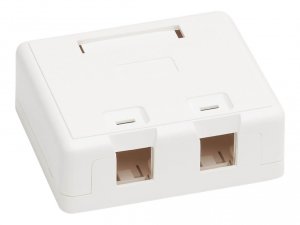 Tripp N082-002-WH Surface Mount Box For Keystone Jack 2pt