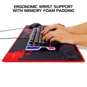 Generic ENPCPXW100RDWS Extended Gaming Mouse Pad W Wrist Rest